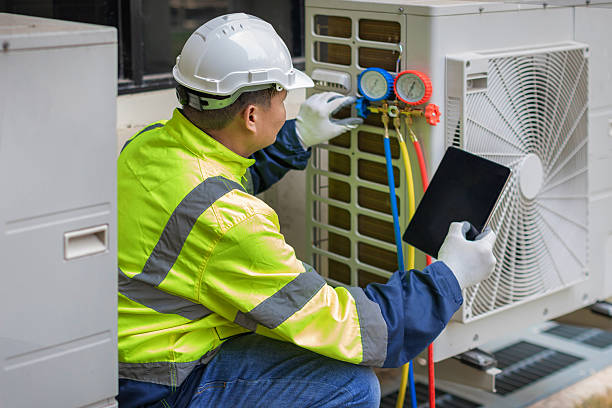 Professional Air Duct Cleaning technician working in Webster, TX